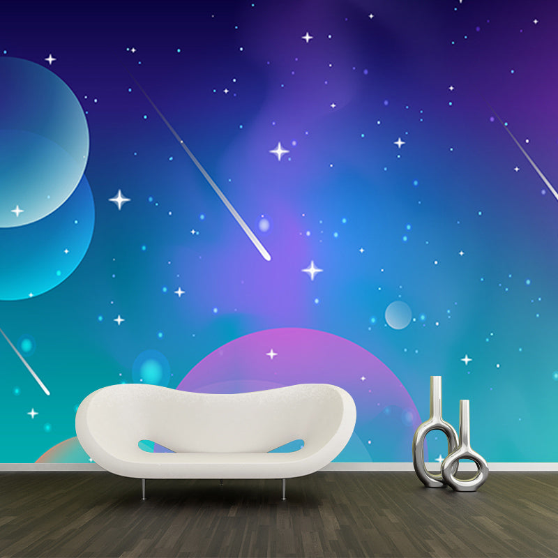 Cosmic Space Illustration Wall Covering for Home Wall Decor, Water Resistant