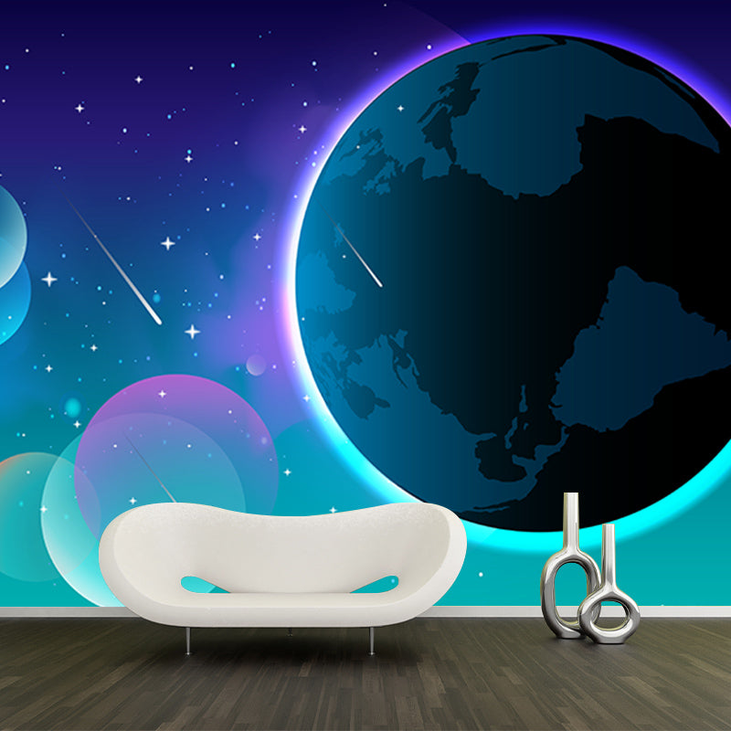 Cosmic Space Illustration Wall Covering for Home Wall Decor, Water Resistant