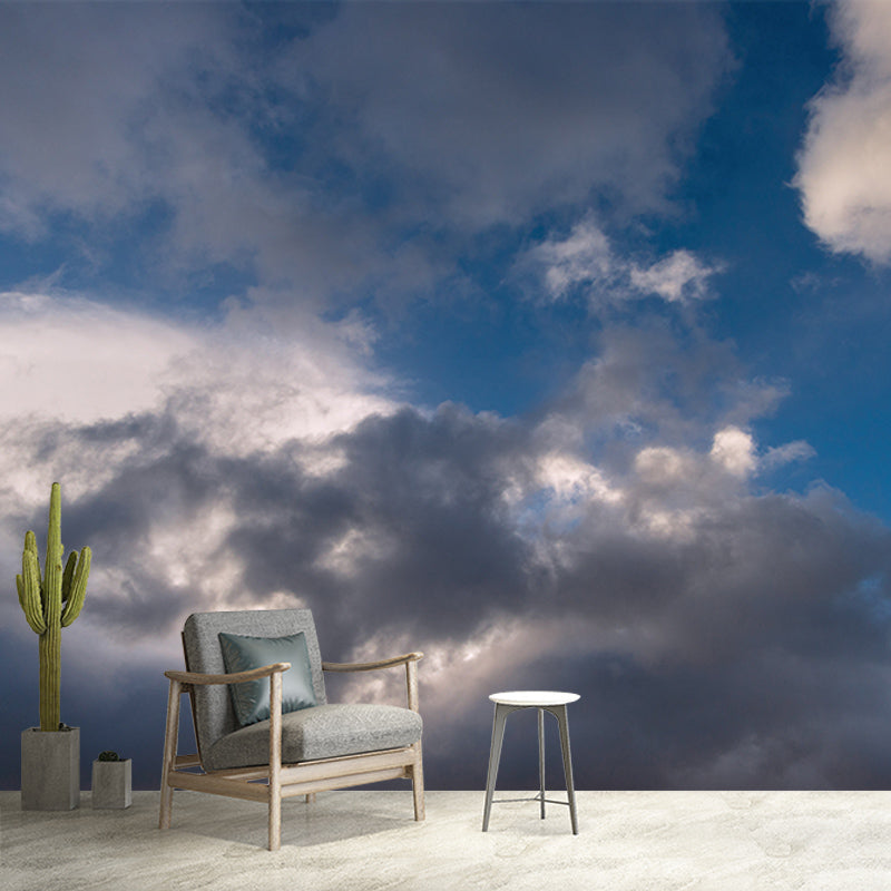 Cloudiness View Wall Covering for Bedroom Home Wall Decor, Moisture Resistant