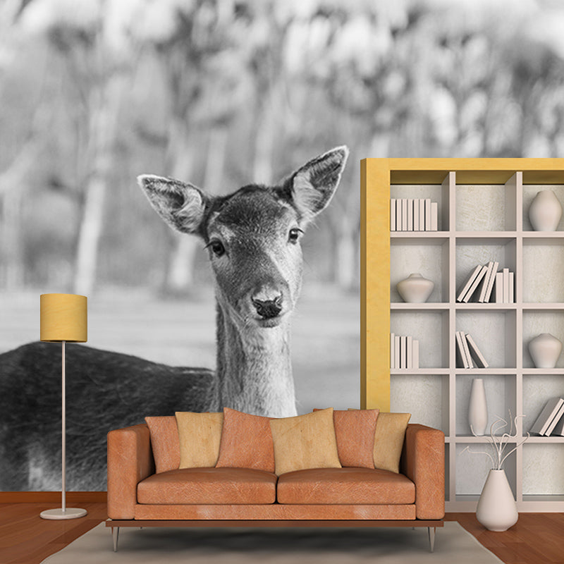 Deer Contemporary Wall Art Waterproofing Mural Wallpaper for Dining Room