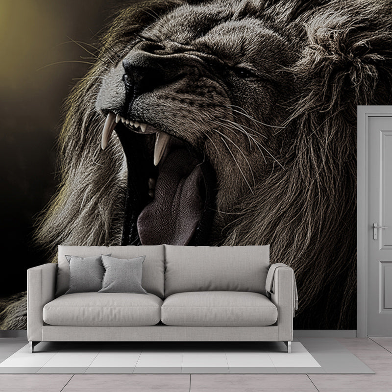 Rare Lion Wall Mural for Living Room Bedroom, Removable, Customized Size