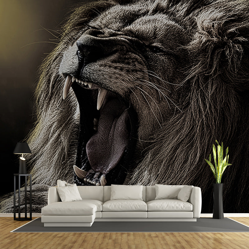 Rare Lion Wall Mural for Living Room Bedroom, Removable, Customized Size
