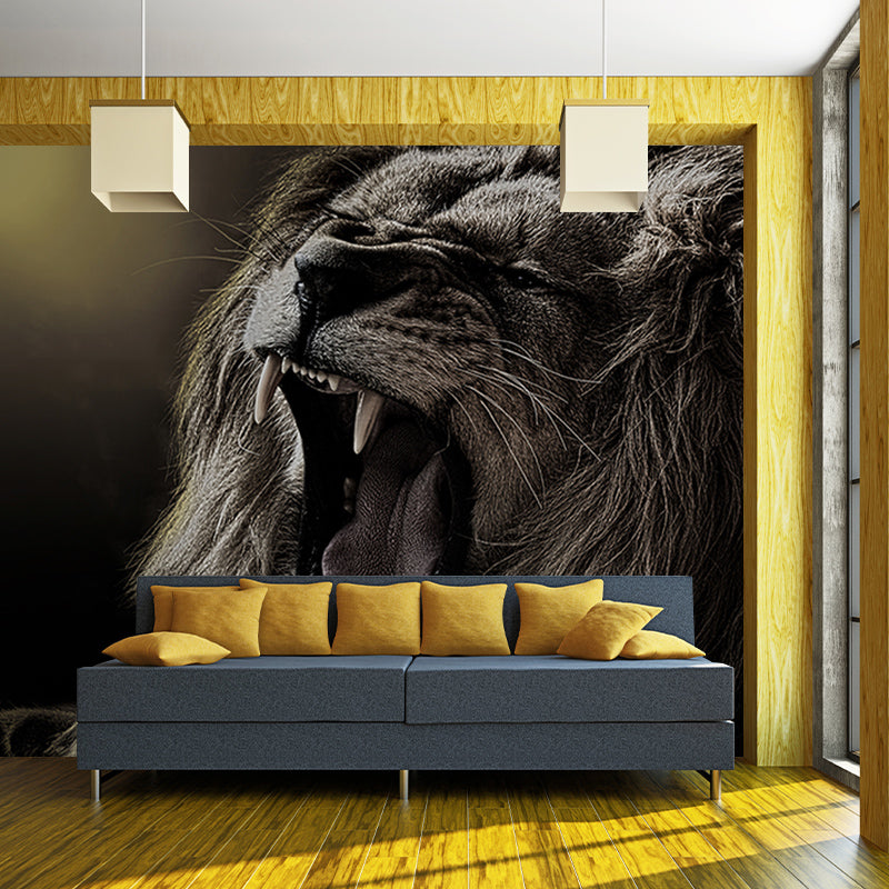 Rare Lion Wall Mural for Living Room Bedroom, Removable, Customized Size