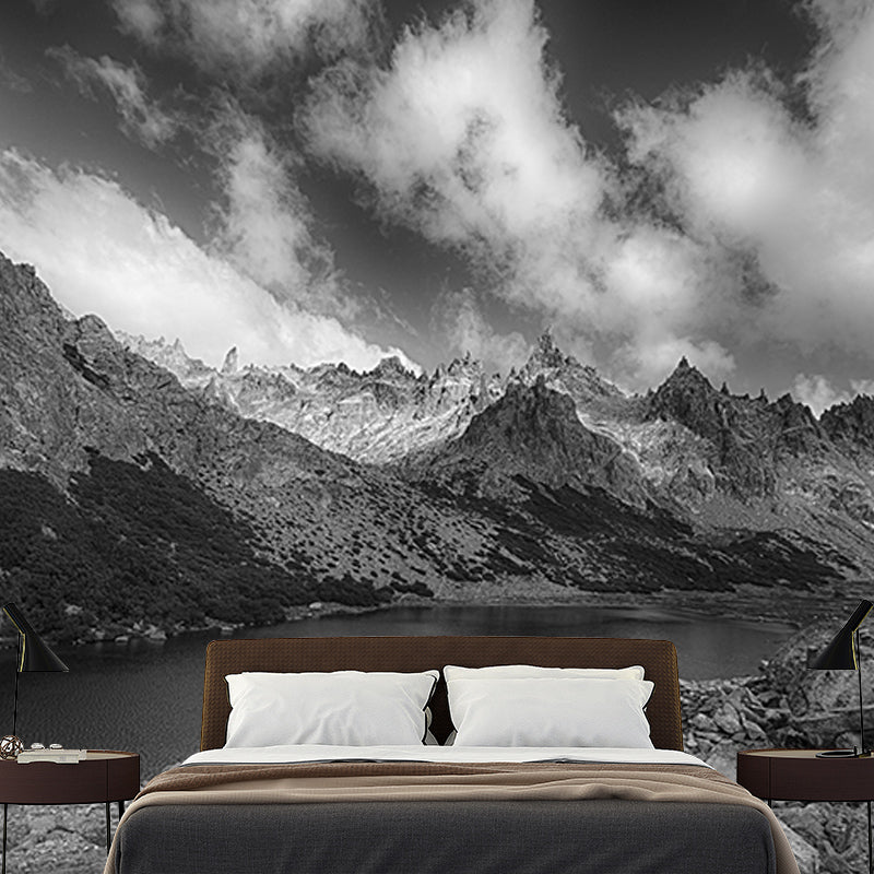 Mountain View Wall Mural for Living Room Bedroom, Removable, Customized Size