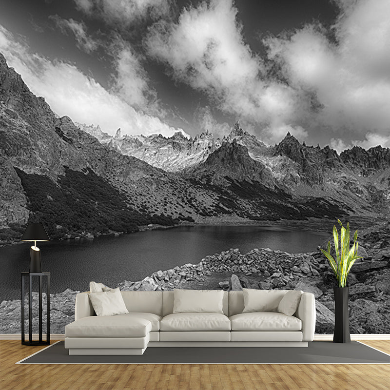 Mountain View Wall Mural for Living Room Bedroom, Removable, Customized Size