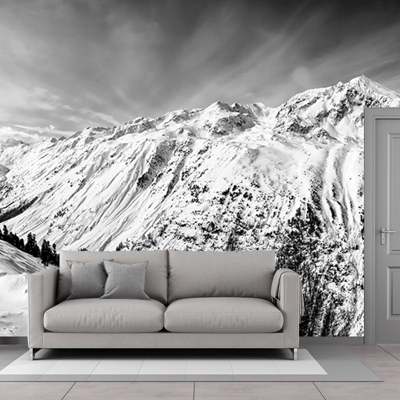 Mountain View Wall Mural for Living Room Bedroom, Removable, Customized Size