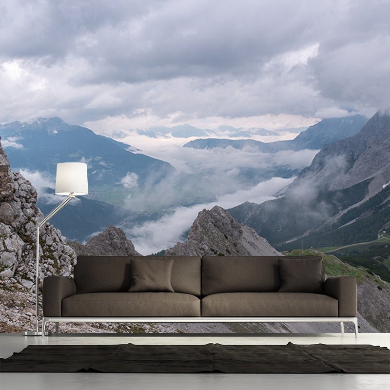 Quiet Mountain View Mural Wallpaper Waterproofing Wall Art, Customized Size Available