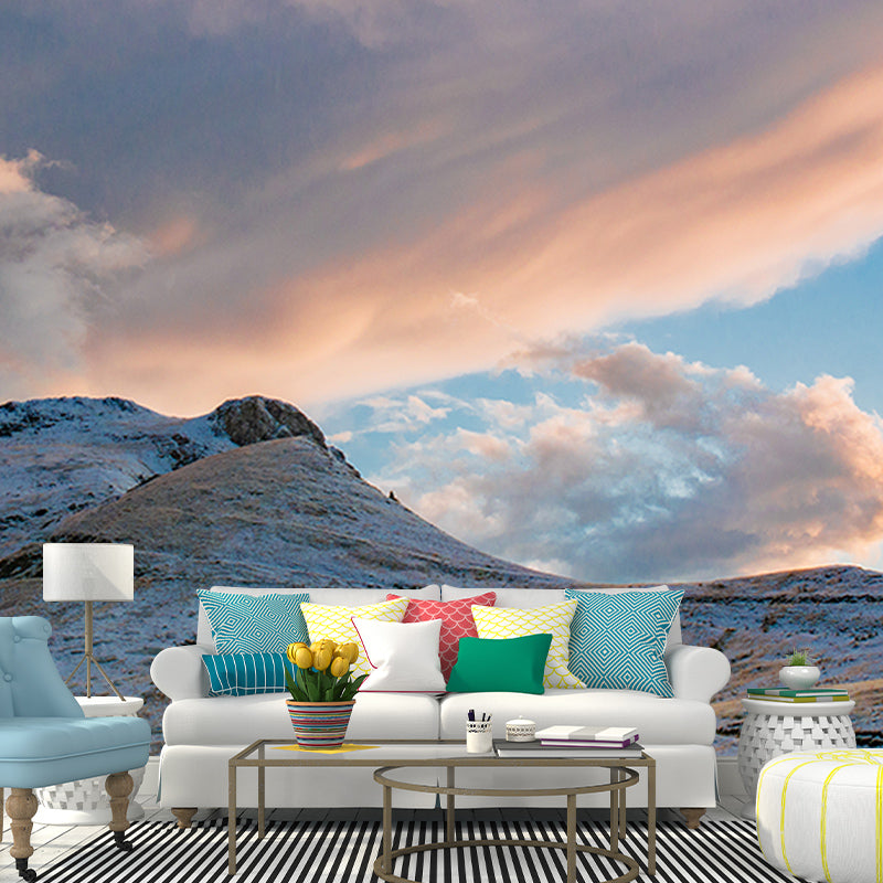 Quiet Mountain View Mural Wallpaper Waterproofing Wall Art, Customized Size Available