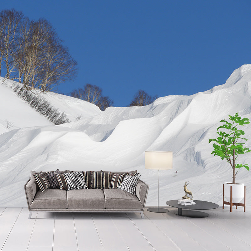 Quiet Mountain View Mural for Living Room Decoration Moisture Resistant, Custom Size Available