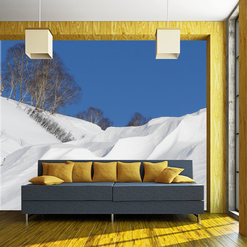 Quiet Mountain View Mural for Living Room Decoration Moisture Resistant, Custom Size Available