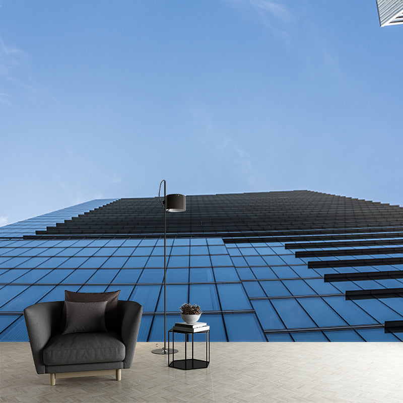 Modern City Building Mural for Living Room Decoration, Mildew Resistant