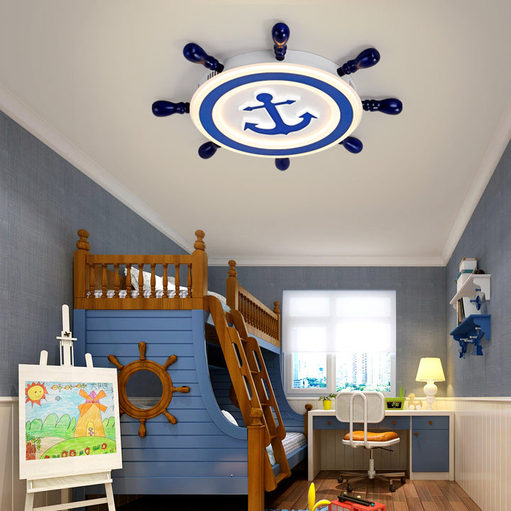 Kids Creative LED Flush Mount Acrylic Geometric Ceiling Fixture for Children's Bedroom