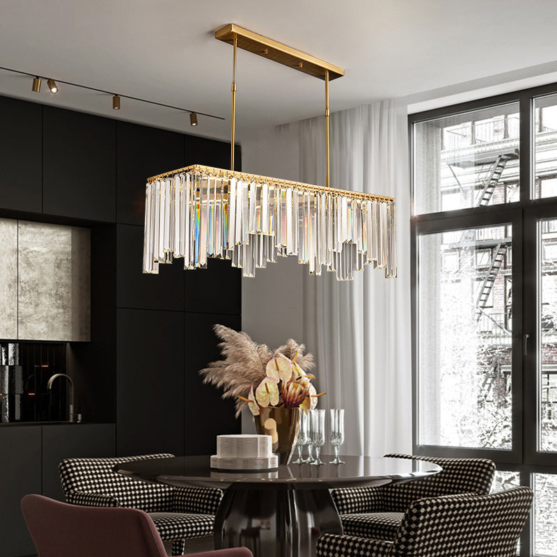Crystal Contemporary Geometric Island Lighting Multi Lights Chandelier Lighting Fixtures