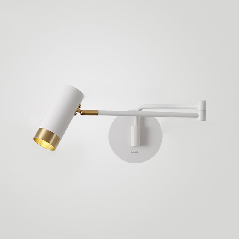 Modern Creative Single Wall Lamp Electroplate Iron Extendable Wall Light for Interior Spaces