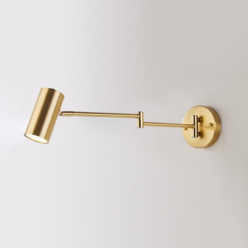 Modern Creative Single Wall Lamp Electroplate Iron Extendable Wall Light for Interior Spaces