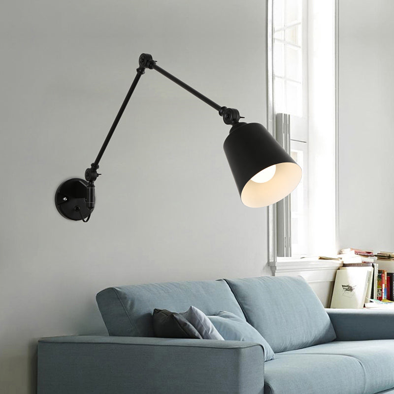 1 Éclair de mur à bras swing léger léger Laut en métal de style moderne