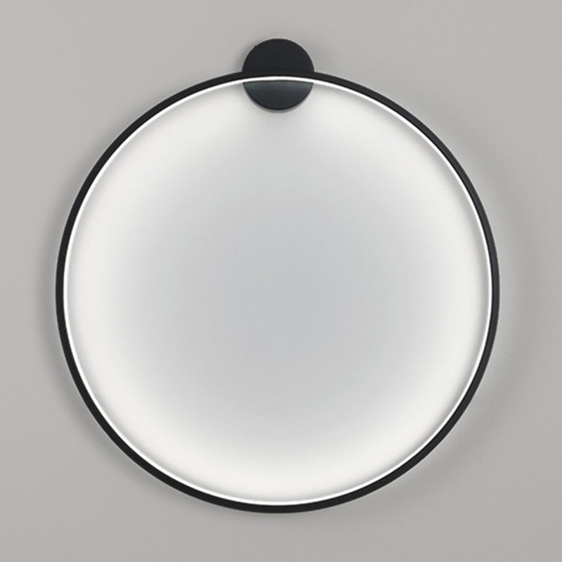 1 leggero illuminazione da parete in stile moderno in stile moderno per parete rotonda minimalista per letto per camera da letto