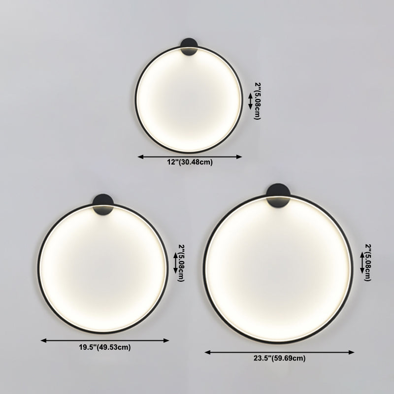 1 leggero illuminazione da parete in stile moderno in stile moderno per parete rotonda minimalista per letto per camera da letto