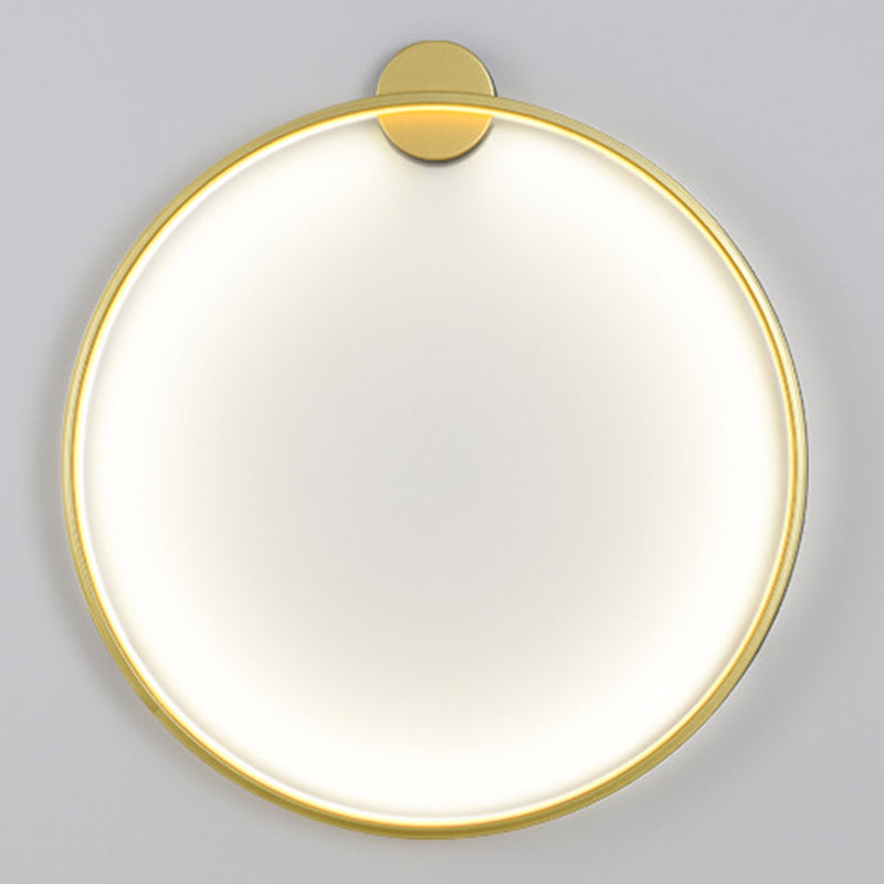 1 leggero illuminazione da parete in stile moderno in stile moderno per parete rotonda minimalista per letto per camera da letto