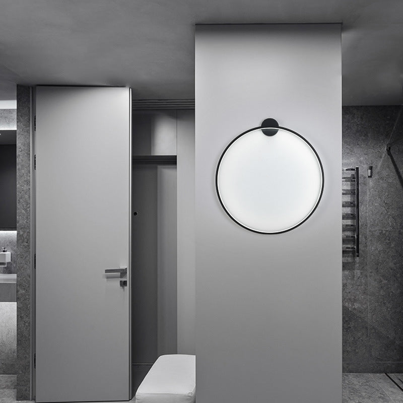 1 leggero illuminazione da parete in stile moderno in stile moderno per parete rotonda minimalista per letto per camera da letto