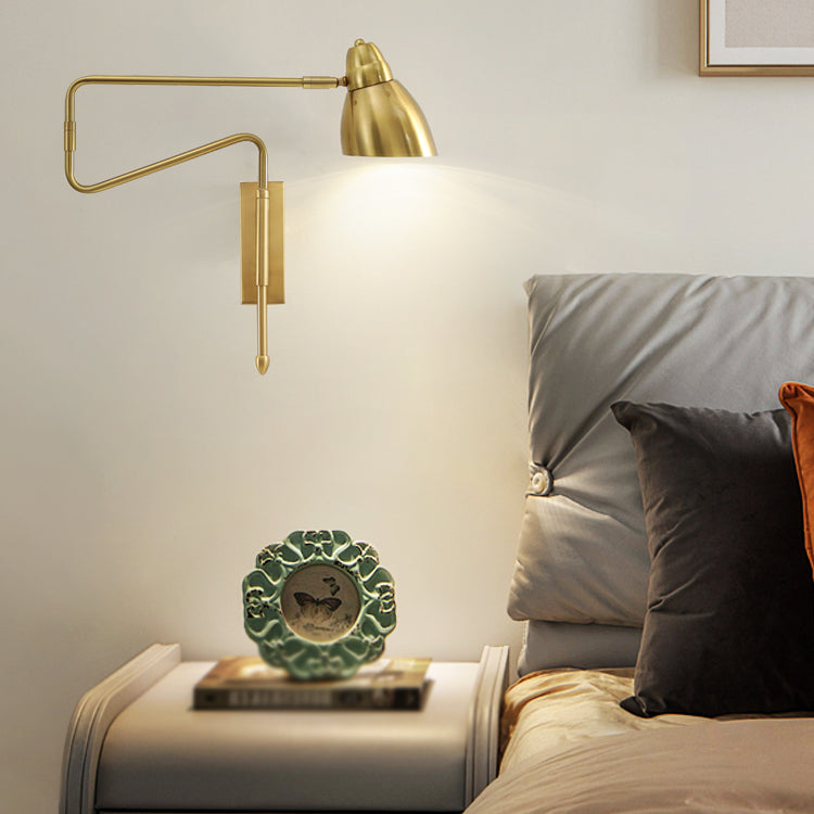 Metalen geometrische schaduwmuuronderdelen in moderne stijl zwenkarmwandverlichting