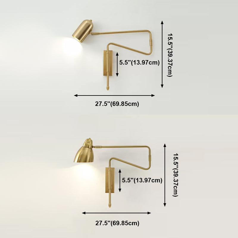 Metalen geometrische schaduwmuuronderdelen in moderne stijl zwenkarmwandverlichting