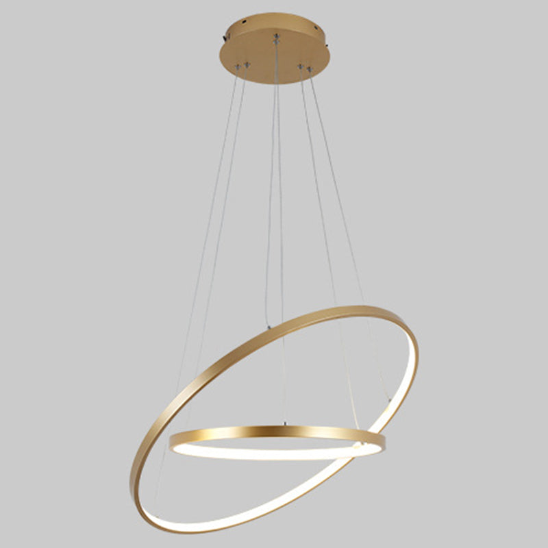 Circle Multi-layer Hanging Light Modern Style Multi Lights Metal Pendant Lights