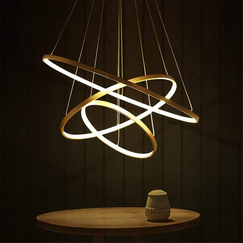 Circle Multi-layer Hanging Light Modern Style Multi Lights Metal Pendant Lights