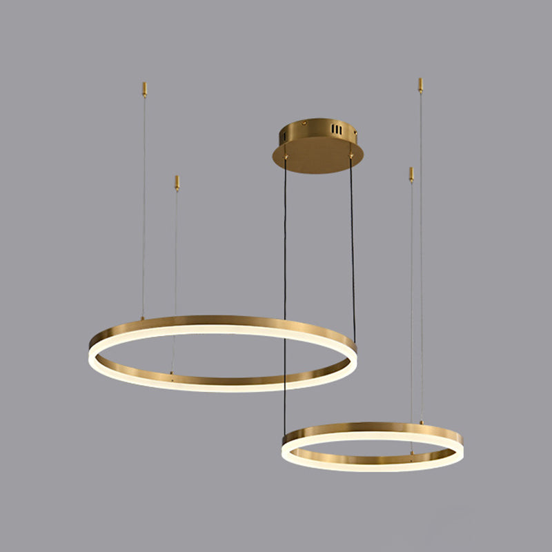 Eigentijdse lichte luxe stijl hangsel kroonluchter licht cirkelvormige kroonluchter voor woonkamer