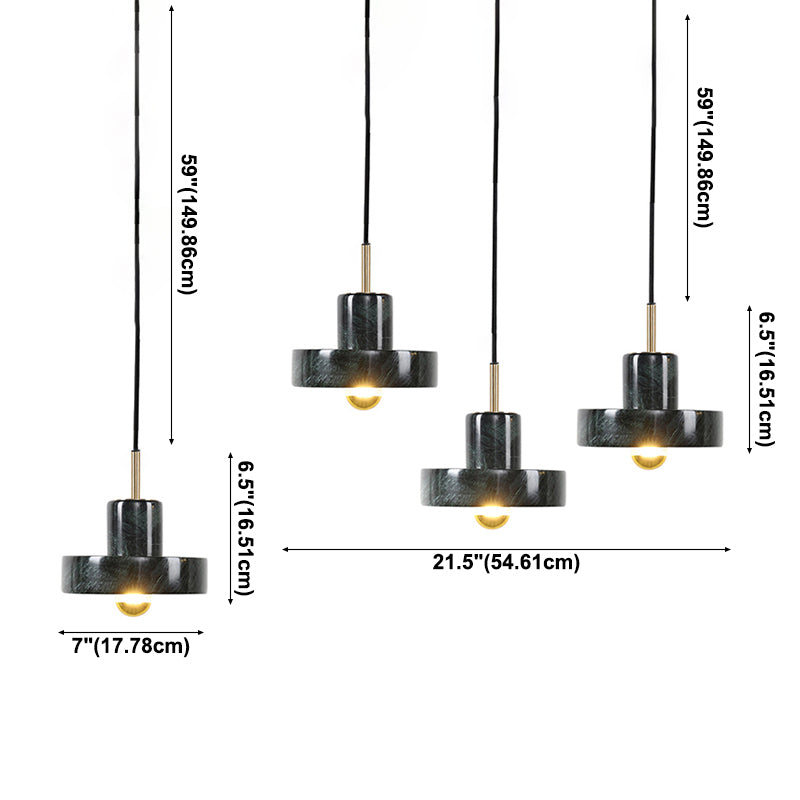 Cement Geometric Shaped Suspension Light Modern Style Hanging Lamps for Dining Room Living Room