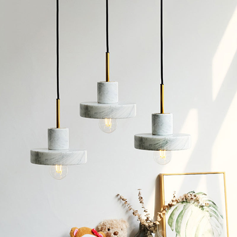 Luz de suspensión geométrica de cemento Lámparas colgantes de estilo moderno para sala de estar del comedor