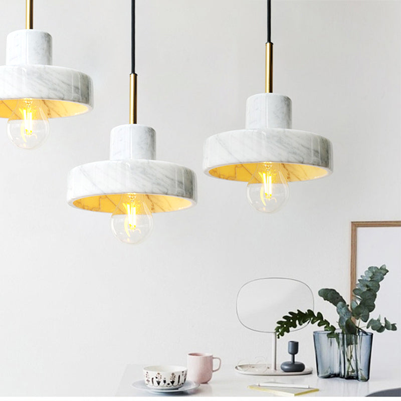 Cement Geometric Shaped Suspension Light Modern Style Hanging Lamps for Dining Room Living Room