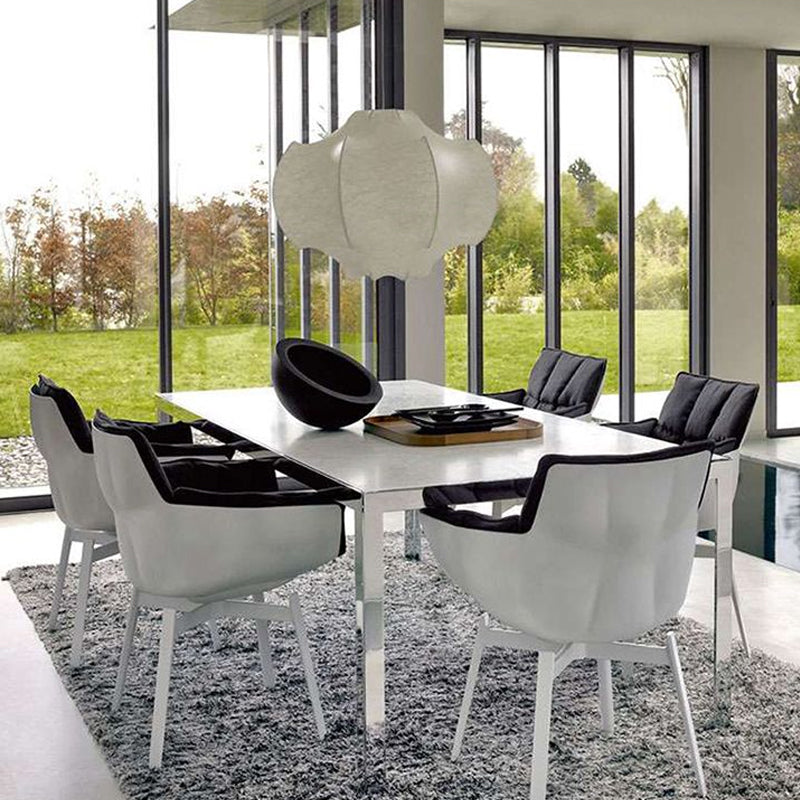 1-Light White Hanging Fixture in Modern Style Silk Unique Pendant Lighting