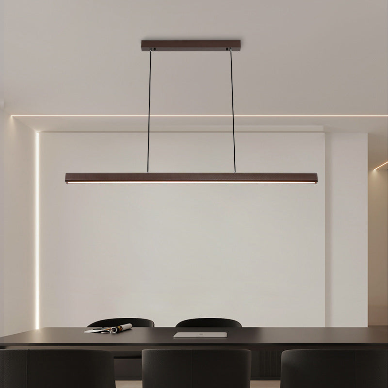 Minimalist Linear Island Pendant Lighting, 1-Light Acrylic Hanging Lights for Kitchen Island
