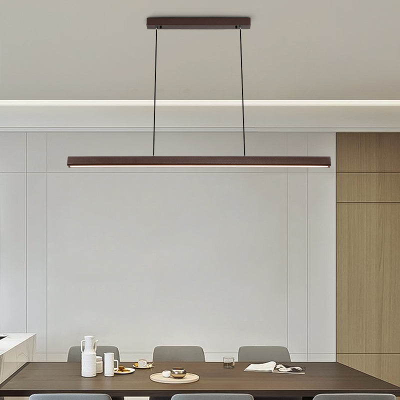 Minimalist Linear Island Pendant Lighting, 1-Light Acrylic Hanging Lights for Kitchen Island