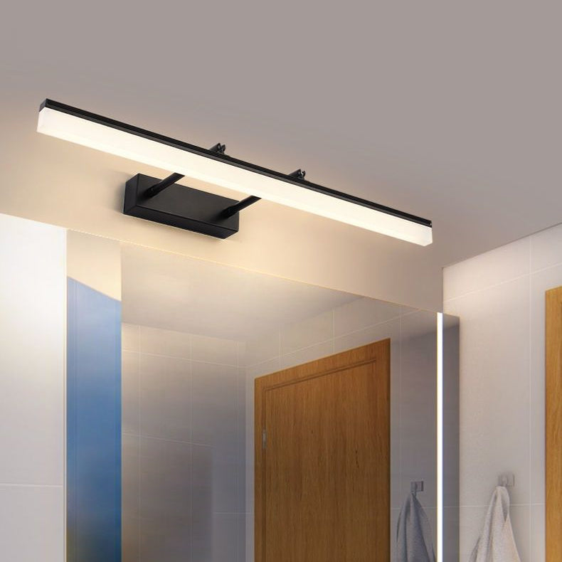 Metal Swing Arm Wall Sconce in Modern Style Linear Shade LED Mirror Wall Lighting