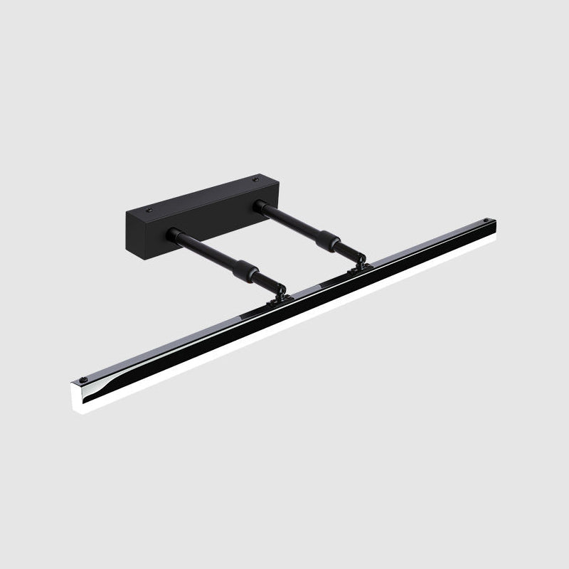 Metal Swing Arm Wall Sconce in Modern Style Linear Shade LED Mirror Wall Lighting