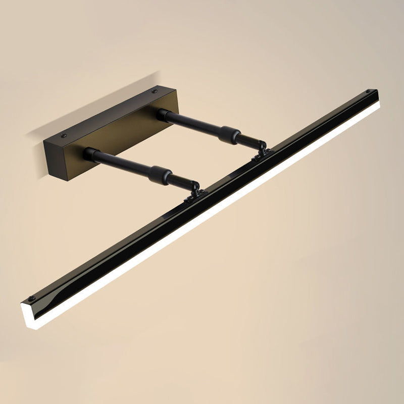 Metal Swing Arm Wall Sconce in Modern Style Linear Shade LED Mirror Wall Lighting