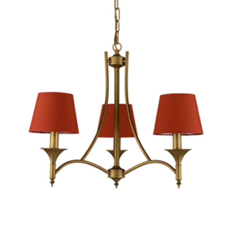 Multi-head hangende verlichtingsarmaturen Amerikaanse stijl vat kroonluchter hanglamp met stofschaduw