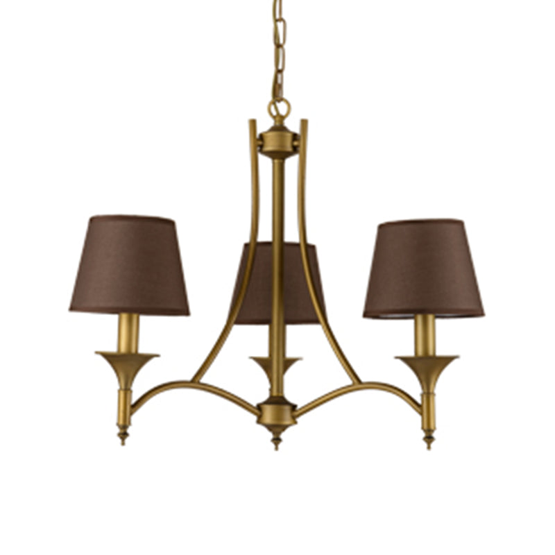 Multi-head hangende verlichtingsarmaturen Amerikaanse stijl vat kroonluchter hanglamp met stofschaduw