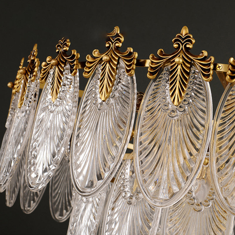 Luminaire de lustre en plumes