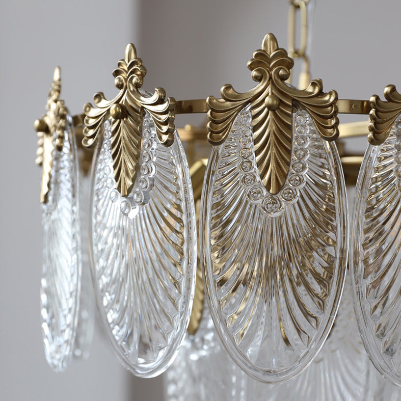 Luminaire de lustre en plumes