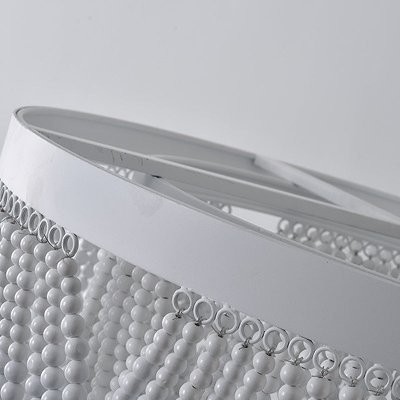 Lustre en bois rétro lustre de style country français de style perle en bois lumière pour le salon