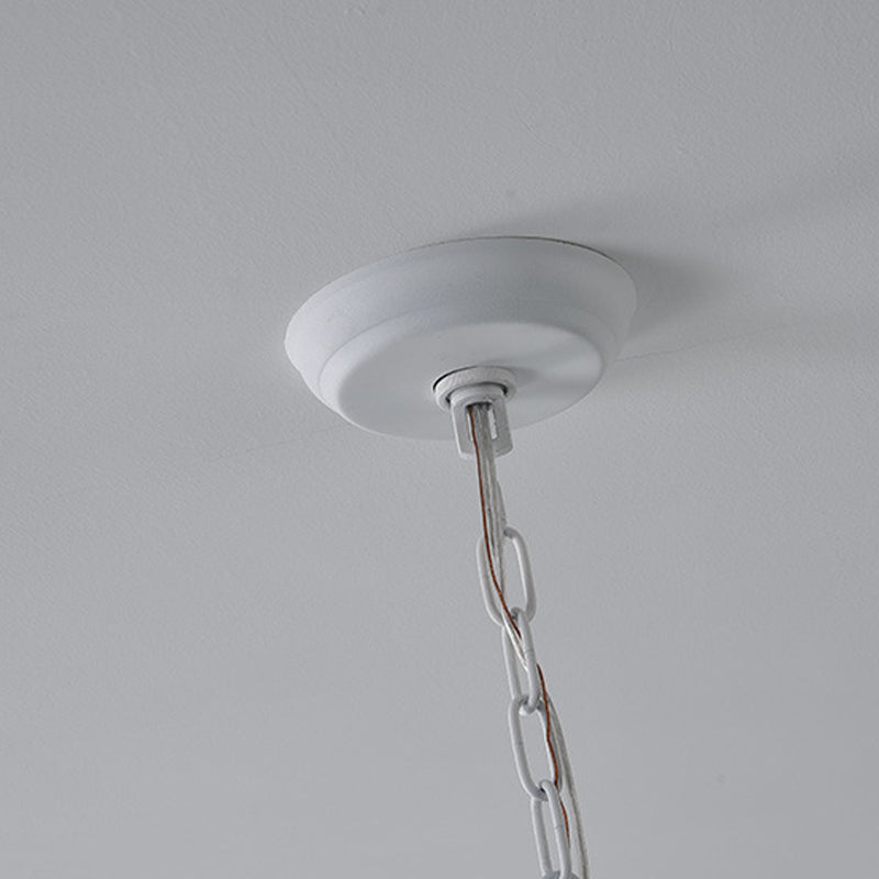 Lustre en bois rétro lustre de style country français de style perle en bois lumière pour le salon