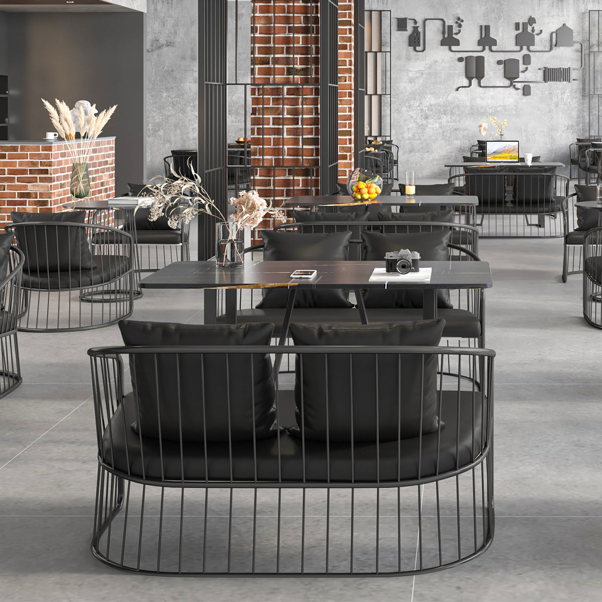 Stone Dining Room Collection Industrial Style Dining Site Table for Dining Room