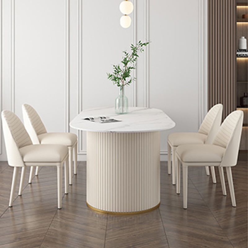 Table ovale de luxe traditionnelle en métal