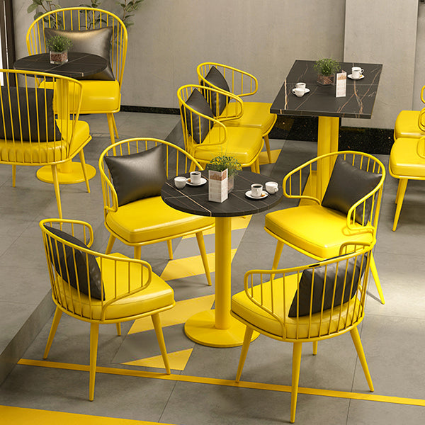 Colección de comedor de estilo industrial Mesa de comedor de piedra para comedor