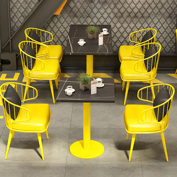 Colección de comedor de estilo industrial Mesa de comedor de piedra para comedor
