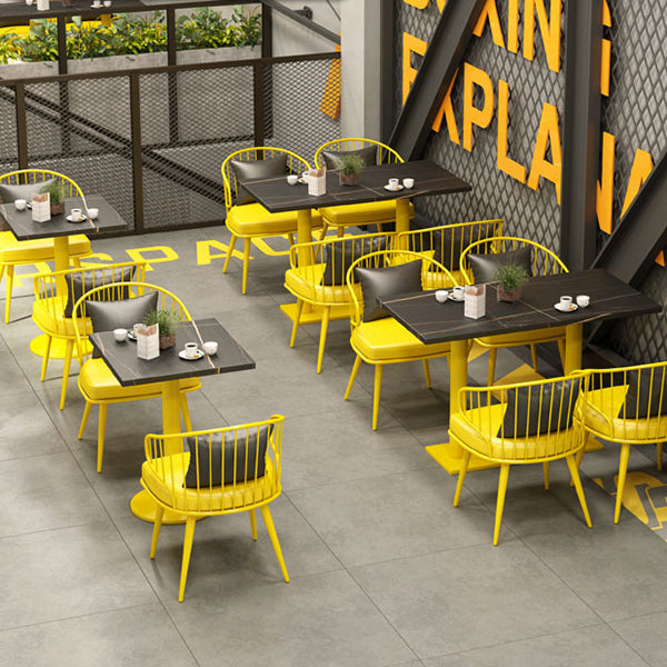 Colección de comedor de estilo industrial Mesa de comedor de piedra para comedor