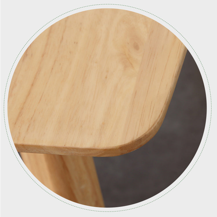 Square Holzfarbe Esstisch Industrial Solid Gummiwood 4 Beintisch für Esszimmer